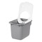 IRIS USA Square Top Entry Cat Litter Box, Kitty Litter Pan with Litter Particle Catching Cover and Privacy Walls, Cat Pan